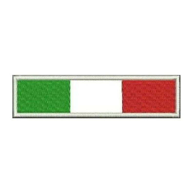 Bandiera Italiana tricolore patch con velcro 12 x 3 cm - Patch e Toppe  Polizia Locale - Divisa Militare