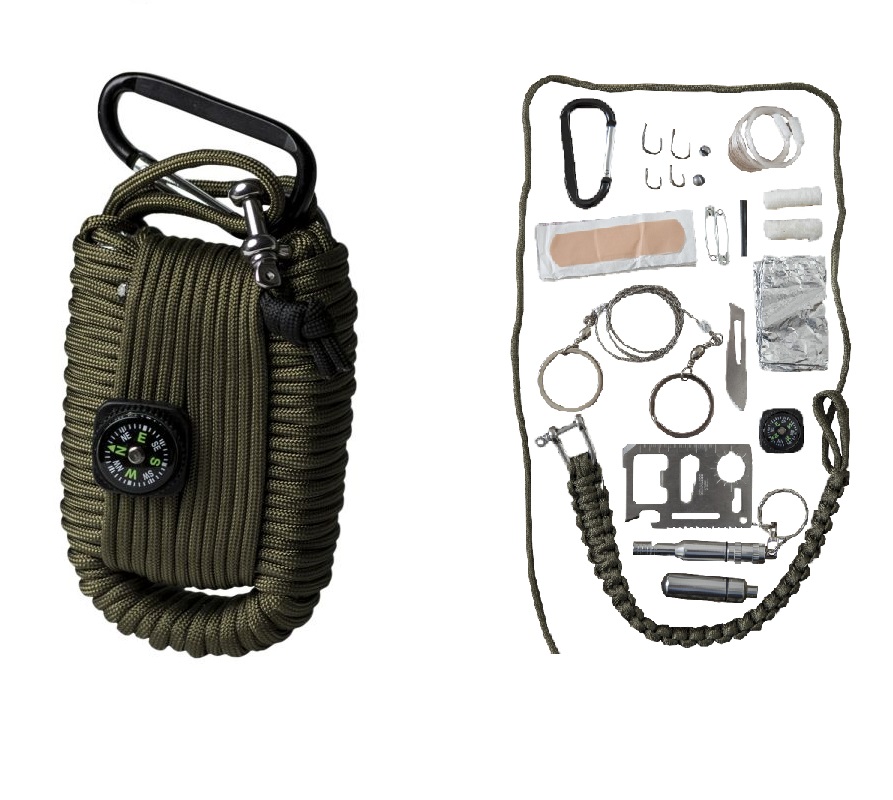 Kit di sopravvivenza survival paracord grande - Kit completi - Divisa  Militare