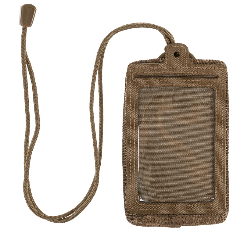 Porta badge tesserino da collo velcrabile id card case coyote -  Portadocumenti e portafogli - Divisa Militare