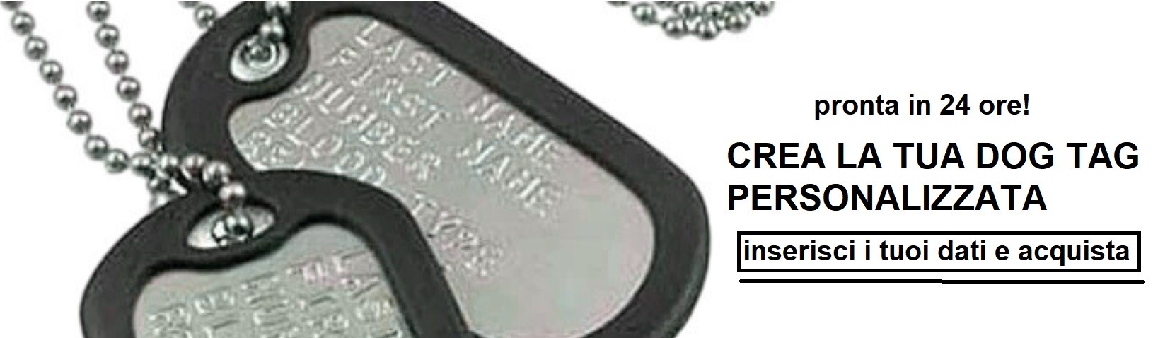 Crea la tua dog tag