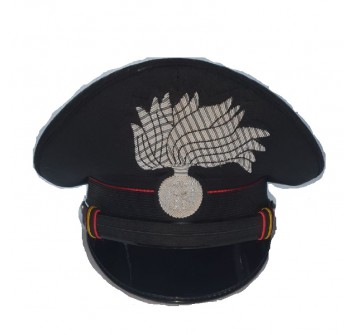 Carabinieri berretto completo di fregio, soggolo plastificato e galloni appuntato scelto qualifica speciale Divisa Militare