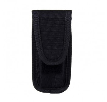 Cordura porta torcia/pila/coltello cm 16 nero Divisa Militare