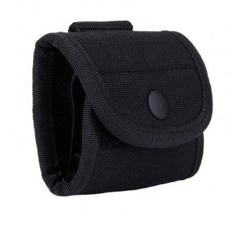 Cordura porta guanti in lattice per cinturone chiusura a velcro nero Divisa Militare