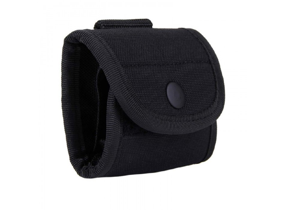 Cordura porta guanti in lattice per cinturone chiusura a velcro nero Divisa Militare