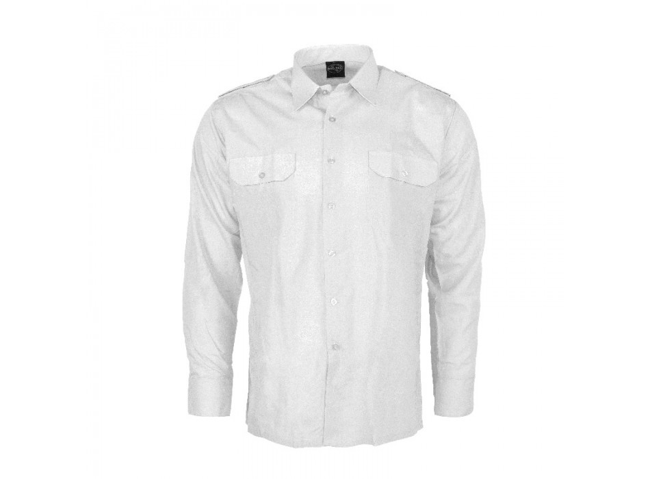 Camicia bianca maniche lunghe per guardia giurata sicurezza con spalline Divisa Militare