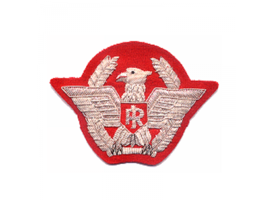 Guardia di finanza fregio ricamato bordato di rosso per generale di brigata e di divisione Divisa Militare