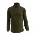 Maglia micropile mezza zip verde militare od