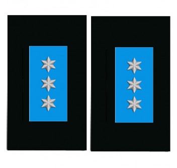 Ispettore capo di polizia locale Emilia Romagna coppia di gradi tubolari camicia/giacca a vento Divisa Militare