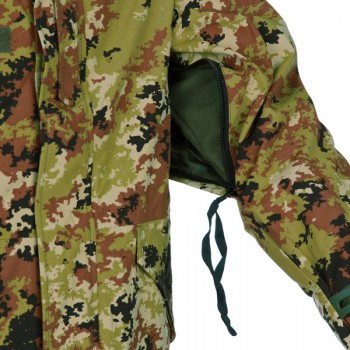 Parka tipo goretex vegetato con pile staccabile Divisa Militare