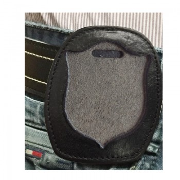 Portaplacca da cintura per placca operativa Polizia di stato Ascot vera pelle 606ps  Divisa Militare