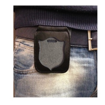 Portaplacca da collo per placca operativa Polizia di stato Ascot vera pelle 606ps  Divisa Militare