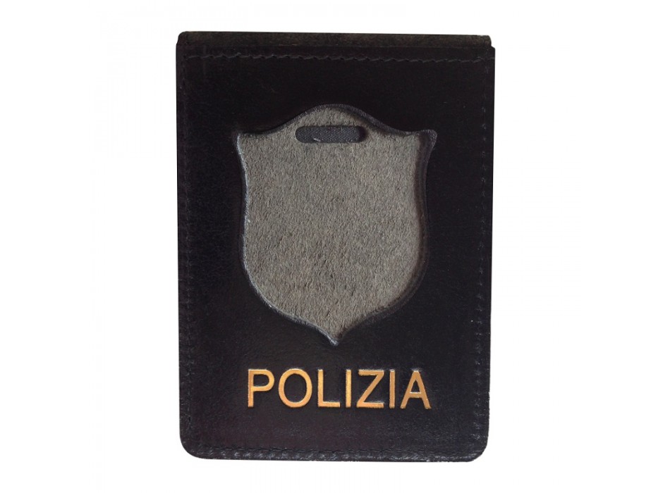Portatesserino e portaplacca operativa Polizia di stato Ascot vera pelle 360ps  Divisa Militare