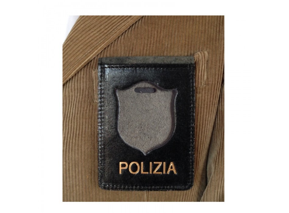 Portatesserino e portaplacca operativa Polizia di stato Ascot vera pelle 360ps  Divisa Militare