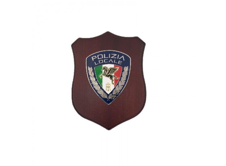 Mini crest cm 11 Polizia Locale movimento Pegaso tricolore Divisa Militare