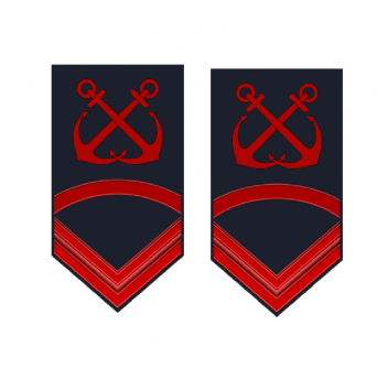 Sottocapo di terza 3° classe nocchiere di porto Capitaneria gradi per uniforme ordinaria invernale O.I.  Divisa Militare