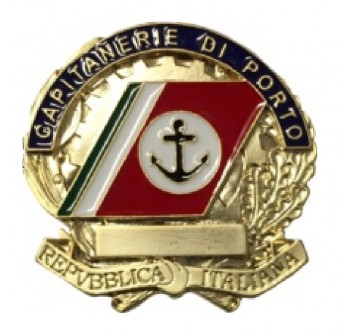 Placca oro Capitaneria di Porto Guardia Costiera per marescialli e ufficiali Divisa Militare