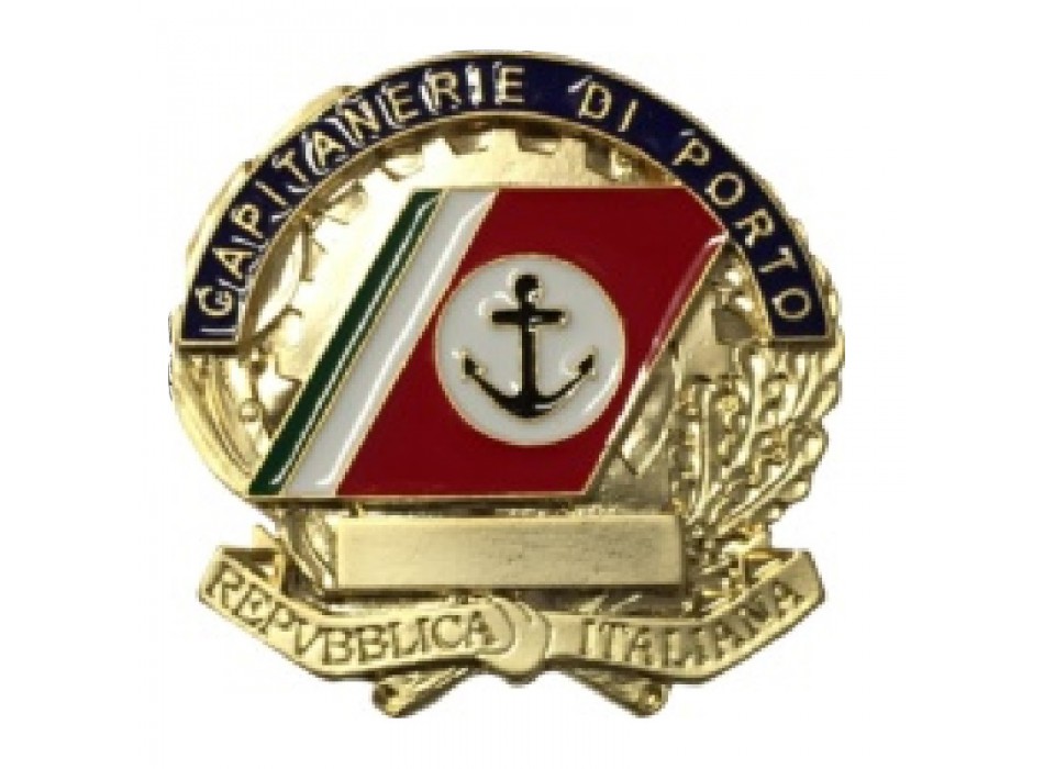 Placca oro Capitaneria di Porto Guardia Costiera per marescialli e ufficiali Divisa Militare