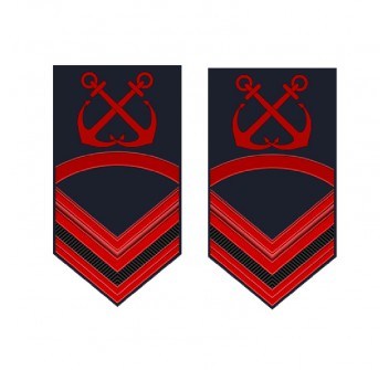 Sottocapo di seconda 2° classe nocchiere di porto Capitaneria gradi per uniforme ordinaria invernale O.I.  Divisa Militare