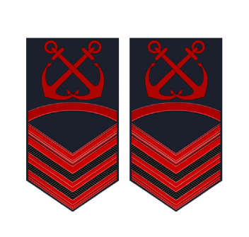 Sottocapo di prima 1° classe nocchiere di porto Capitaneria gradi per uniforme ordinaria invernale O.I.  Divisa Militare