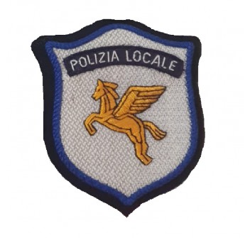 Toppa patch ricamata in canutiglia polizia locale Pegaso Divisa Militare