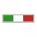 Bandiera Italiana tricolore patch con velcro 12 x 3 cm