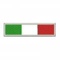 Bandiera Italiana tricolore patch con velcro 12 x 3 cm