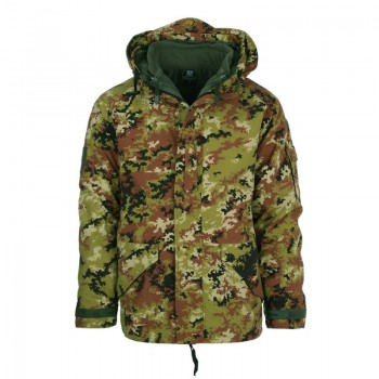 Parka tipo goretex vegetato con pile staccabile Divisa Militare