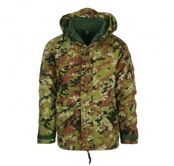 Parka tipo goretex vegetato con pile staccabile Divisa Militare