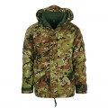 Parka tipo goretex vegetato con pile staccabile