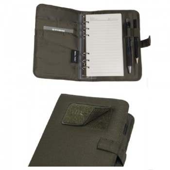 Agenda verde ad anelli con Portablocco + block notes verde Divisa Militare