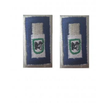 Alamari ricamati con velcro camicia/polo polizia locale Marche picchio Divisa Militare