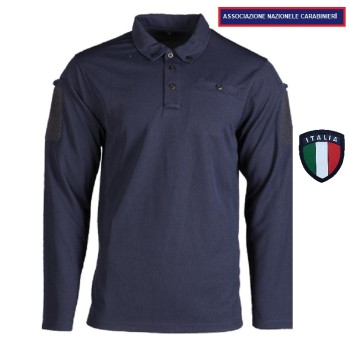 ANC associazione nazionale carabinerieri polo tattica maniche lunghe con portapenne e velcro su maniche Divisa Militare