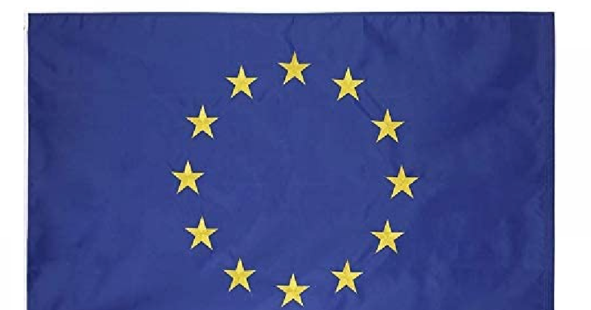 Bandiera Europa 220x150 Cm In Poly Lucido Acetato – Colori Vivi E Resistente Alle Intemperie