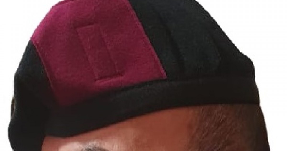 Basco militare da bersagliere nero e cremisi