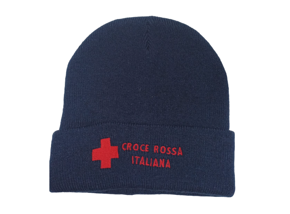 berretto tipo lana cri croce rossa italiana blu Divisa Militare