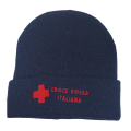 berretto tipo lana cri croce rossa italiana blu