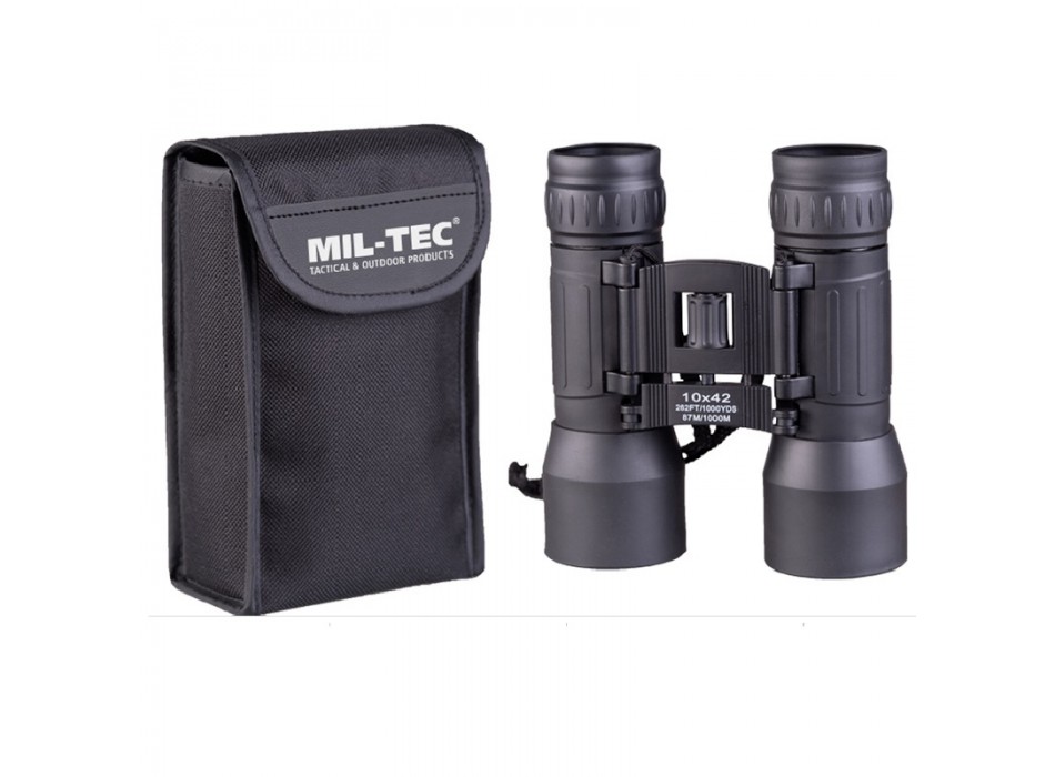 Binocolo nero pieghevole 10 x 42 Divisa Militare