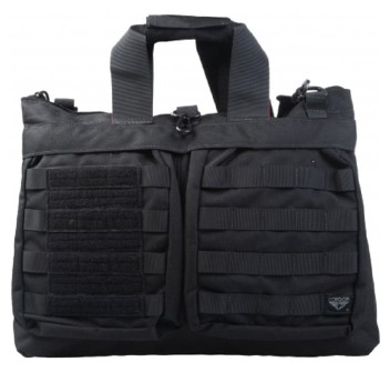 Borsa porta casco nera con velcro borsa aviatore porta documenti portacasco Divisa Militare