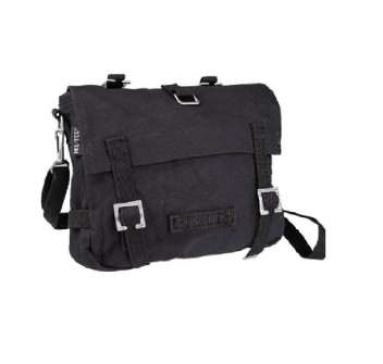 Borsa tascapane nera cotone Divisa Militare