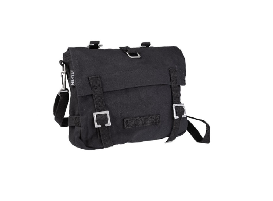 Borsa tascapane nera cotone Divisa Militare
