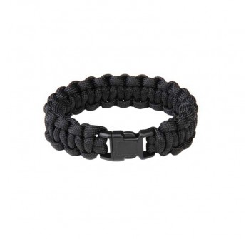 Bracciale Paracord nero Divisa Militare