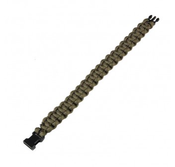 Bracciale Paracord verde Divisa Militare