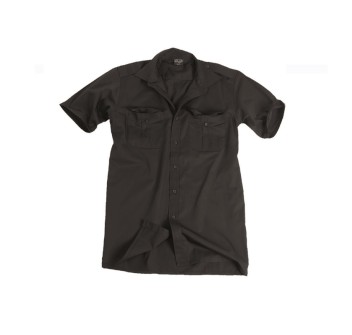 Camicia nera maniche corte con portagradi porta gradi Divisa Militare