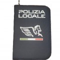 Cartella porta documenti con cerniera Polizia Locale Pegaso
