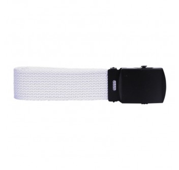 Cintura tipo in tessuto canapa con fibbia nera cm 3 colore bianco Divisa Militare