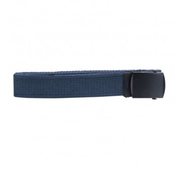 Cintura tipo in tessuto canapa con fibbia nera cm 3 colore blu Divisa Militare