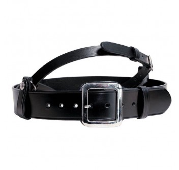 Cinturino In Pelle Nero Glycine LB9-XL - Pelle Genuina, Fibbia Firmata, Larghezza 23 Mm - Nuovo, Made In Switzerland
