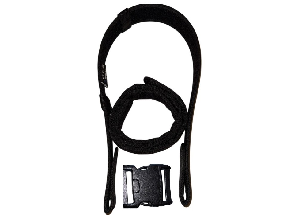 Cinturone nero cordura interno polimero Tactical Line – Sistema Rigido Professionale con fibbia con tripla sicurezza Divisa Militare