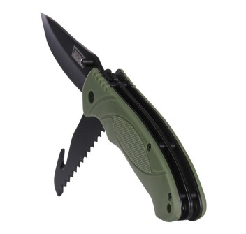 Coltello bushcraft con lama per legno verde Divisa Militare