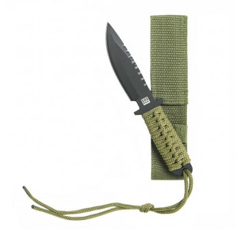 Coltello combact+custodia nylon verde Divisa Militare